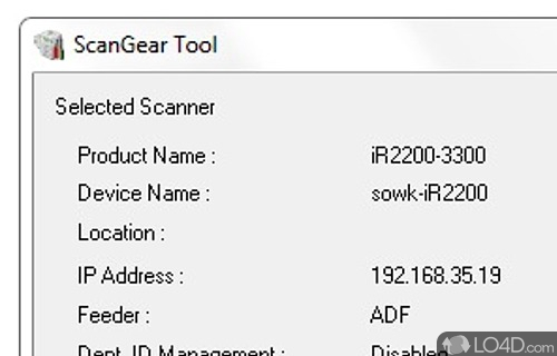 color network scangear tool