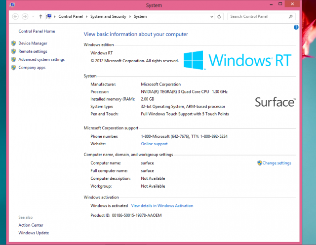 Windows 8 rt update wizard